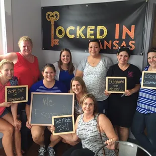 Moms of twins day out on the town- no place better to celebrate than with Locked In Kansas and outsmarting the warden!