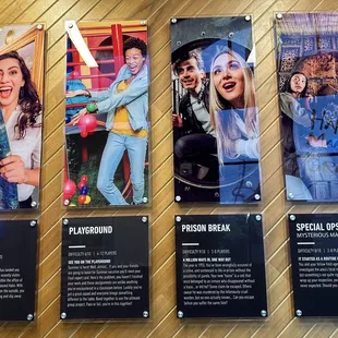 Choices of escape rooms