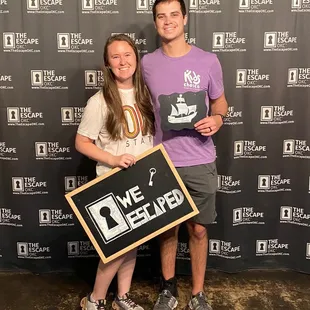 We escaped! I like their backdrop.