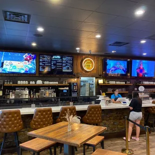 people sitting at the bar