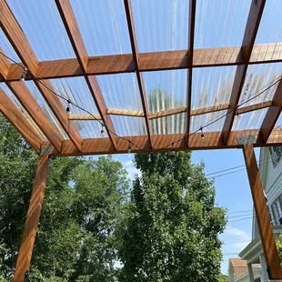 Roof of outdoor patio area
