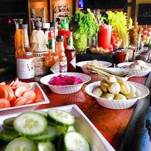 a variety of food items