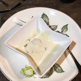 ... to add the warmed creme fraiche.