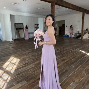 Upstairs attic. Spacious for bridal preparations