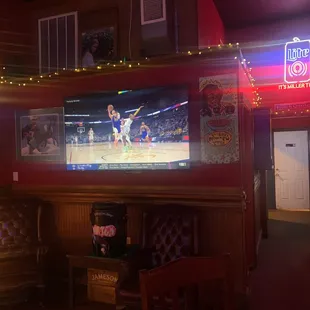 a television in the corner of the room