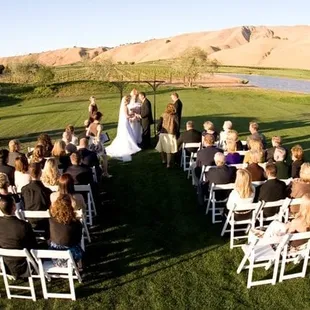 Vineyard Lawn Wedding ceremony