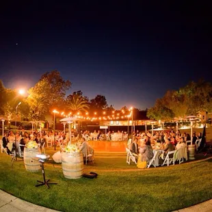 Outdoor wedding reception