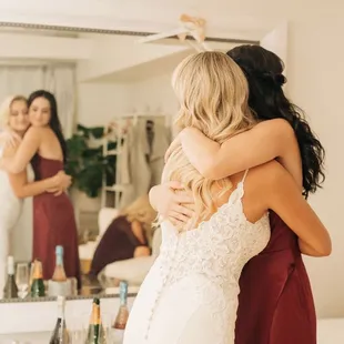 They have an adorable room you and your girls can get ready in beforehand!