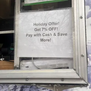 Pay in cash!