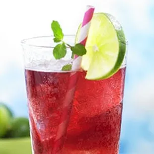 Our Lime Rickeys are top notch! Try one today...traditional or "Revved up" made with Red Bull