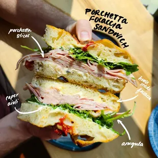 Porchetta Focaccia Sandwich