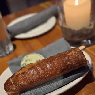 Bread with herbed butter