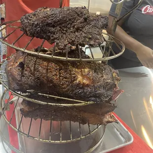 House smoked briskets, pastramis, and turkeys.