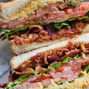a stack of sandwiches