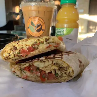 a breakfast burrito