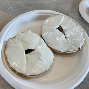 two donuts on a plate