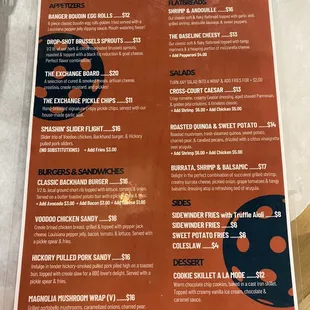 Food menu