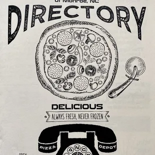 Menu front cover