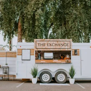 a food truck parked in a parking lot
