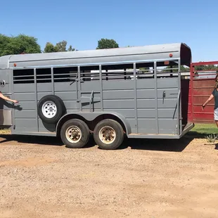 We did it! We found our perfect horse trailer! She's a 1990 stock trailer and we've named her Essie. Excited to begin renovations!