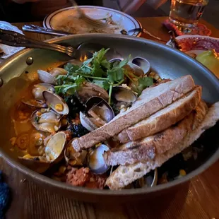 Clams and Chorizo