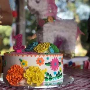 My daughter's 1st birthday cake  by  Exclusive Cake Shop