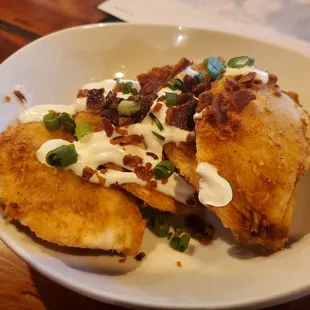 Pierogi app, very nice, light and perfect temp!