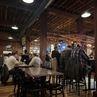 Inside view from a booth.