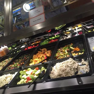 a variety of salads
