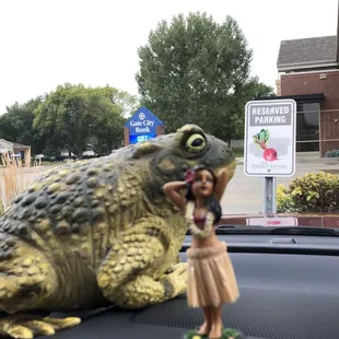 Parking behind the bank