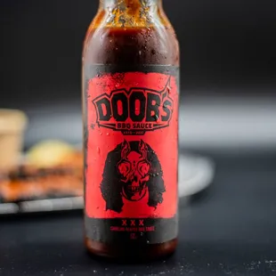a bottle of boobe's barbecue sauce