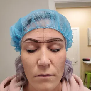 I always let my client choose their shape. The left is her natural shape and the right, I added a little more at the bottom.