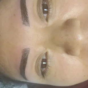 Combo brows. Microbladed and microshaded