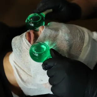 Ice globes finish all of our facials. It soothes, calms redness and it's a Facial Bar fan favorite because it feels so incredible!