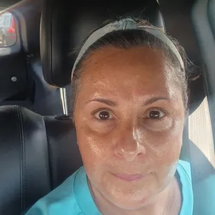 Right after facial and brow wax