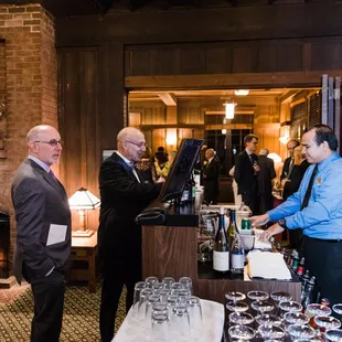 Cocktail hour in one of the side rooms while the great hall was flipped from ceremony space to dinner space.