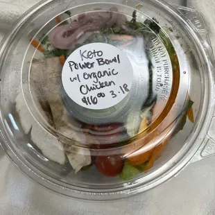 Power Bowl with organic chicken