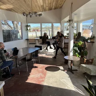 Inside seating/dining at Fairview Coffee