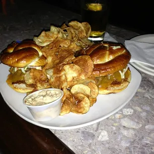 Yes, that is two tasty pulled pork sandwiches for the price of one!