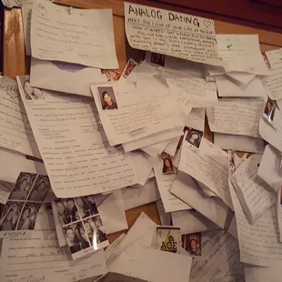 Find a potential love match on the Analog Dating wall ;)