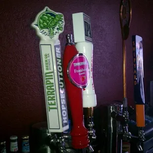 a beer tap and a beer faucet