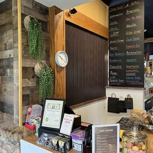 Checkout counter (PS those macaroons were good, in that jar)