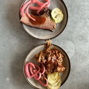 brisket and pulled pork