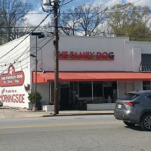 Front of restaurant from across the street.