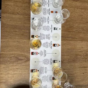 a sample of the wines
