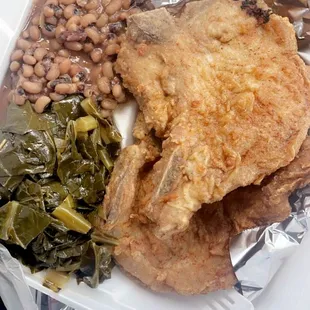 Porkchops, Collard Greens, Black Eyed Peas !