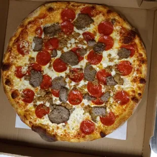 Meat lovers pizza