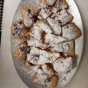 Nutella zeppoles as a desert, hand made always.