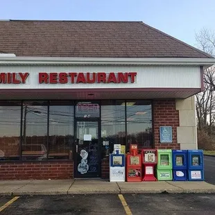the front of the restaurant