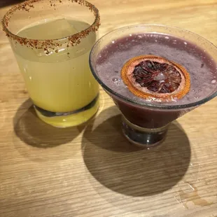 We ordered "My Sisters Margarita" and the "Blood Orange Mocktail" with tequila!